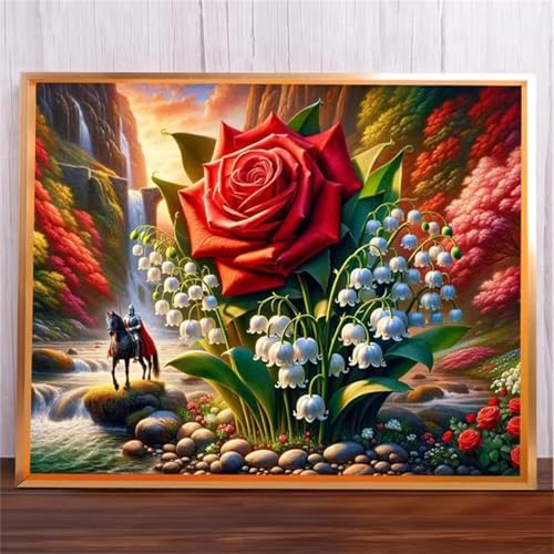 Mondschein-Orchidee Malen Nach Zahlen Erwachsene,DIY Framed DIY Handgemalt Ölgemälde Leinwand Kits Mit Pinsels und Acrylfarbe Als Geschenke und Heimdekoration 60x75cm von ditlvy