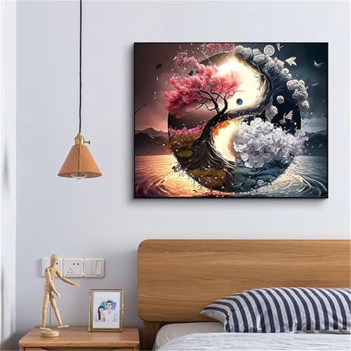 ditlvy 5D Diamond Painting Erwachsene Kits Abstrakte Kunst Baum DIY Diamond Painting Bilder Round Drill für Kinder Erwachsene Home Wand Décor 40x60cm von ditlvy