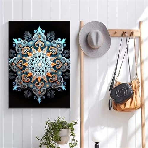 ditlvy 5D Diamond Painting Erwachsene Kits Abstrakte Kunst Schneeflocke DIY Diamond Painting Bilder Round Drill für Kinder Erwachsene Home Wand Décor 25x45cm von ditlvy