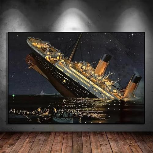 ditlvy 5D Diamond Painting Erwachsene Kits Abstraktes Schiff DIY Diamond Painting Bilder Round Drill für Kinder Erwachsene Home Wand Décor 30x50cm von ditlvy