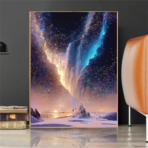 ditlvy 5D Diamond Painting Erwachsene Kits Aurora bei Nacht DIY Diamond Painting Bilder Square Drill für Kinder Erwachsene Home Wand Décor 25x45cm von ditlvy