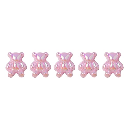 5 x Bären-Strasssteine, 3D-Bär-Dekorationen, Gummibärchen-Schmuck für Frauen und Mädchen von divuukyi