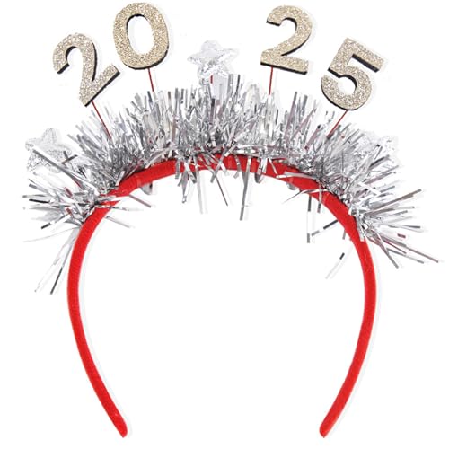 divuukyi 2025 Neujahr Erwachsene Teens Stirnband Pailletten Buchstaben Haarreifen Karneval Party Kopfschmuck Weihnachten Party Requisiten von divuukyi