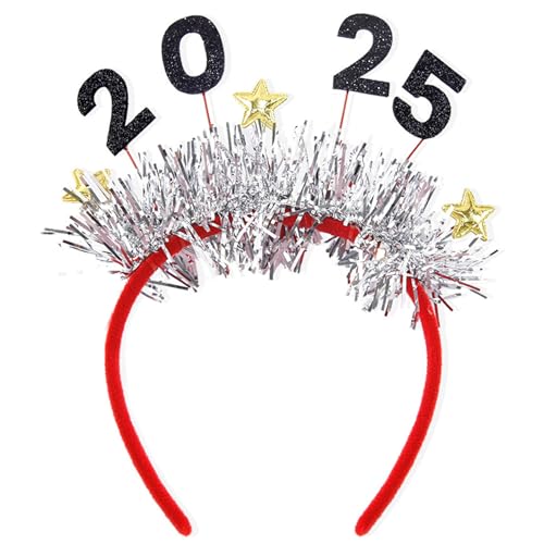 divuukyi 2025 Neujahr Erwachsene Teens Stirnband Pailletten Buchstaben Haarreifen Karneval Party Kopfschmuck Weihnachten Party Requisiten von divuukyi