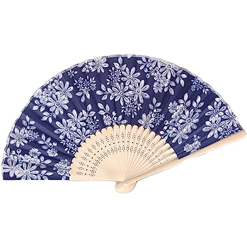 Handfächer, Handfächer im klassischen Stil mit Blumenmuster, tragbarer japanischer Faltfächer mit Quasten, chinesischer Fächer for Tanzen/Cosplay/zur Hochzeit, kühl im Sommer.(A) von djgkENVQ