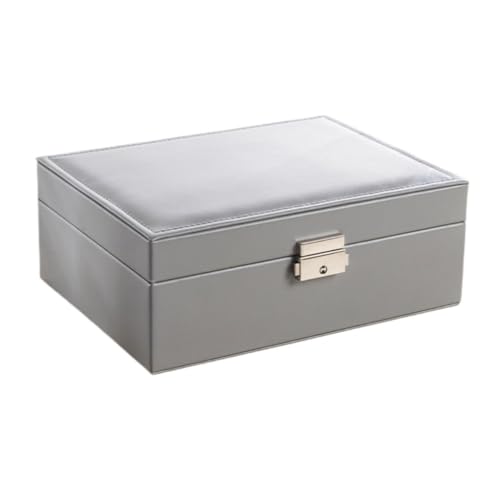 Schmuckkästchen, Schmuckaufbewahrung Mehrschichtige Schmuckaufbewahrungsbox im europäischen Stil Ohrringe Ohrringe Halsketten Ringe Schmuckdisplay Schmuckschatulle Schmuckaufbewahrungsbox(Gray) von djgkENVQ