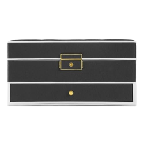 Schmuckkästchen, Schmuckaufbewahrung Schmuckaufbewahrungsbox PU-Leder Schmuckschatulle Aufbewahrungsschublade Schmuck Schmuckschatulle Schmuckschatulle Geschenk Großhandel Schmuckaufbewahrungsbox(Blac von djgkENVQ