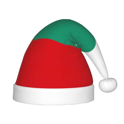 dkkuvt Weihnachtsmütze mit bulgarischer Flagge, festlicher Spaß, Unisex, Weihnachtsmütze, für die meisten Weihnachtsfeiern, Urlaubsbedarf, Weihnachtsmütze von dkkuvt