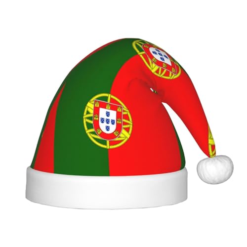 dkkuvt Weihnachtsmütze mit portugiesischer Flagge, festlich, lustig, unisex, für die meisten Weihnachtsfeiern, Urlaubsbedarf, Weihnachtsmütze von dkkuvt