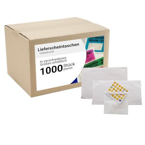 dm-folien Lieferscheintaschen C4 I 500 Stück I Selbstklebende Versandtaschen I Blanco Versandunterlagen für Lieferscheine & Rechnungen I Versandzubehör aus PP I transparent & unbedruckt von dm-folien gmbh