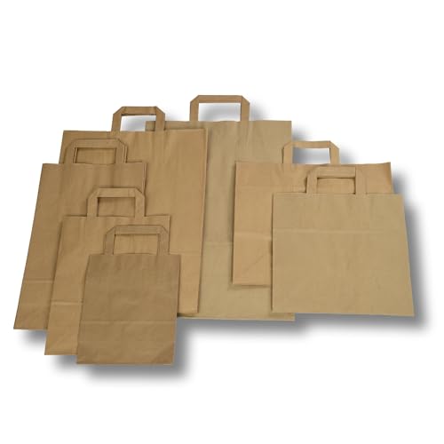 dm-folien Papiertüten in Braun I 250 Stück I 18 + 8 x 22 cm I Papiertragetaschen aus 70 g/m² Kraftpapier I Lebensmittelechte Tragetaschen mit Henkel I Umweltfreundliche Tüten bis 3 kg Tragkraft dm-folien Papiertüten in Braun I 250 Stück I 18 + 8 x 22 cm I Papiertragetaschen aus 70 g/m² Kraftpapier I Lebensmittelechte Tragetaschen mit Henkel I Umweltfreundliche Tüten bis 3 kg Tragkraft von dm-folien gmbh