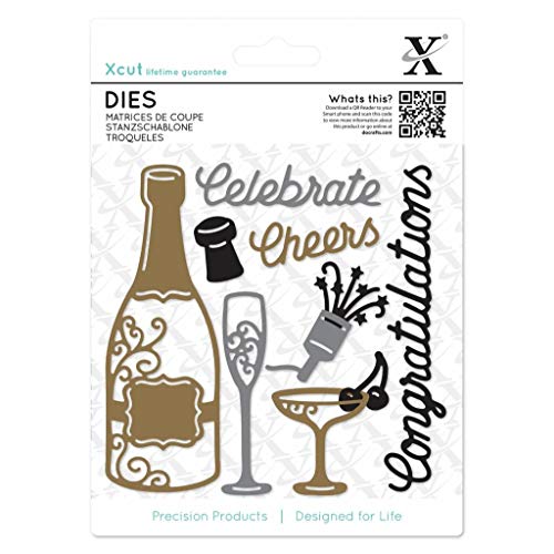 docrafts XCU 503284 Xcut Dies 10/Pkg-Champagne Celebration von Docrafts