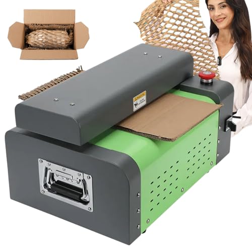 dosiwlatever Erweiterungs-Wellpappen-Schneidemaschine, Kartonzerkleinerer für Verpackungen, Schnittdicke 6 mm, Schnittbreite 325 mm, 200 W, 300 cm/min, kann A4-Papier/Karton/Pappe/Folie schneiden von dosiwlatever