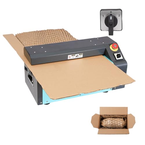 dosiwlatever Neue 400 W Expansions-Wellpappen-Schneidemaschine, Papierschneidemaschine, Karton-Schneidemaschine, 450 mm Schnittbreite, 10 mm Schnittstärke, 500 cm/Min, Packpapier-Polsterfolie von dosiwlatever