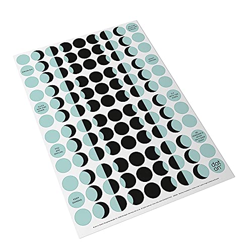 Klebepunkte Moon | 20 mm | Sticker Aufkleber Klebepunkte dots von dot on | Sticker als Ergänzung für alle dot on Kalender Planer Organisation Aufkleber Stickerbogen Mondphasen Mondkalender von dot on