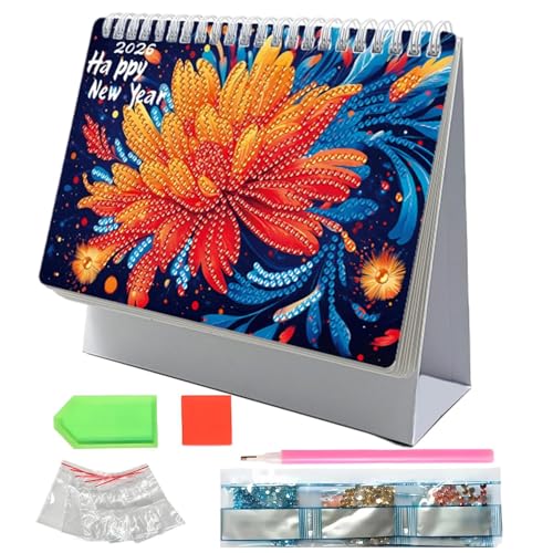 Diamond Art Kalender 2026, Kalender 2026 Diamond Painting Art Kit, Kreatives Design Dickes Papier mit Ornamenten, für die Organisation von Zielen Terminen Diamond Art Kalender 2026, Kalender 2026 Diamond Painting Art Kit, Kreatives Design Dickes Papier mit Ornamenten, für die Organisation von Zielen Terminen von doyandader