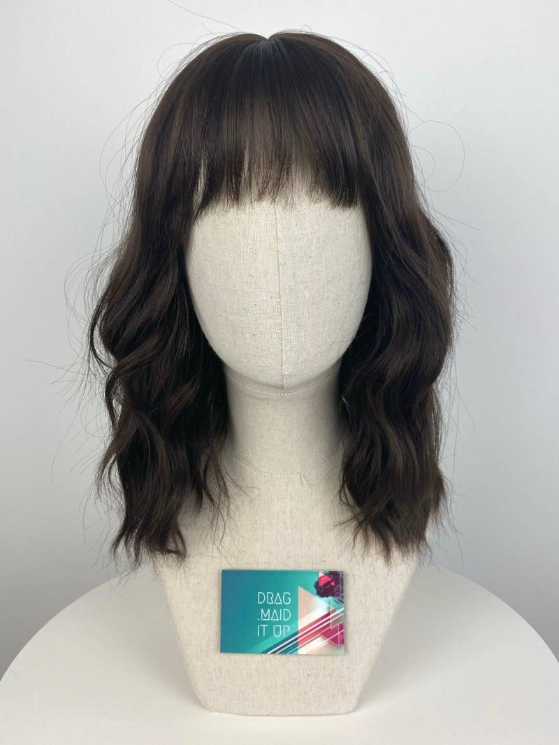 Easy Wear Wig/ Glueless/Natürliche Perücke The Chocolate Maid Pony-styling Dark Brown #beachwaves #bob von dragmaiditup