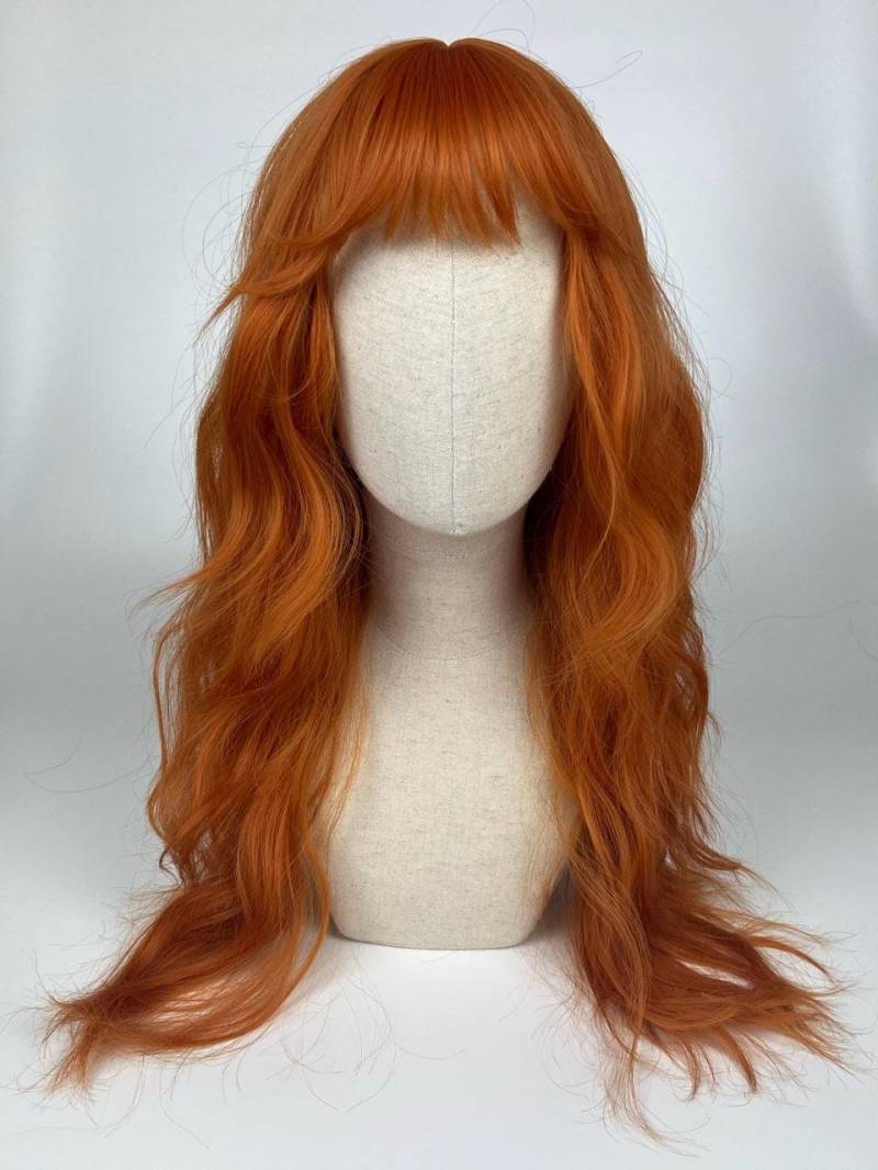 Easy Wear Wig/ Glueless/Natürliche Perücke The Tangerine Maid Pony-styling Pumkin Orange #beachwaves von dragmaiditup