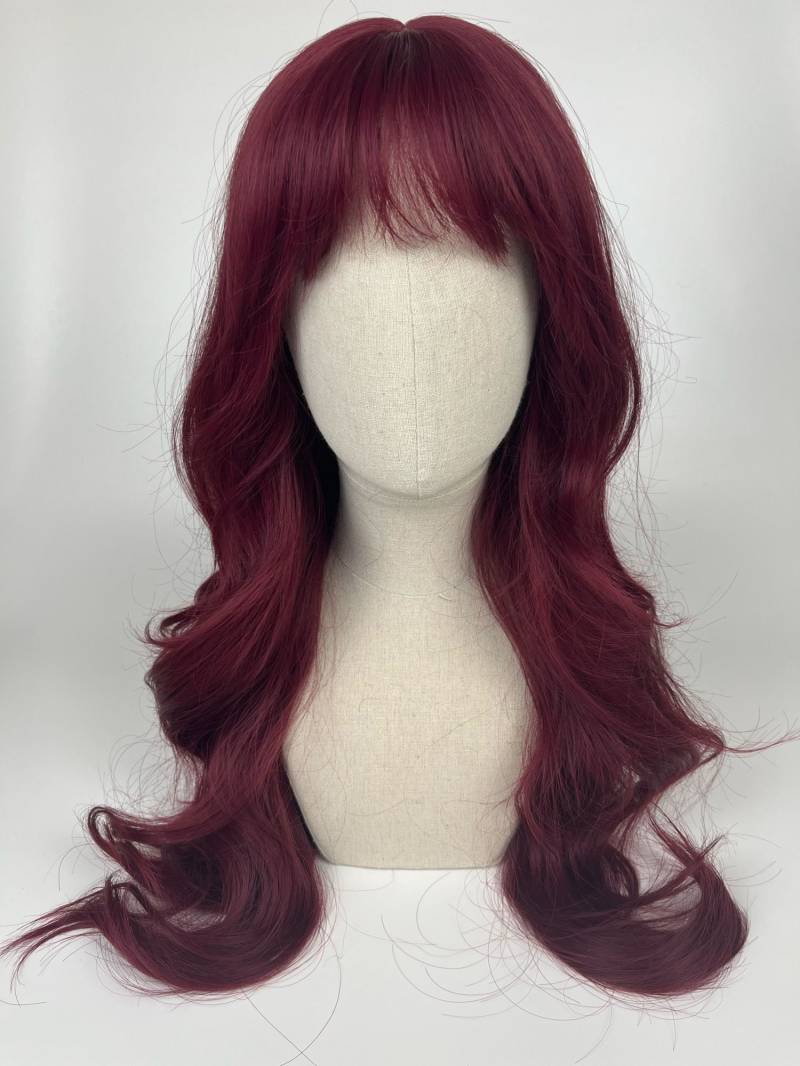 Easy Wear Wig/Glueless Natürliche Perücke The Berry Maid Pony-styling Burgunder - Beerenrot Clean Burgundy-Berry Red #curls #pony von dragmaiditup