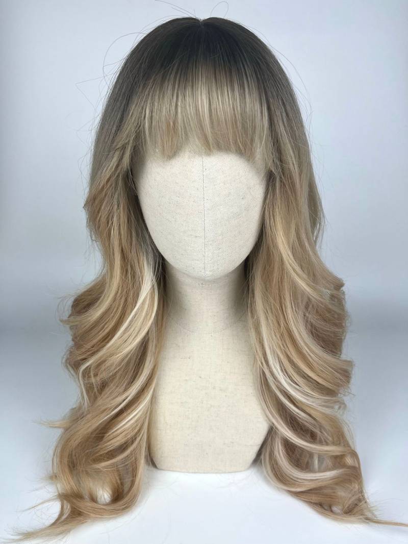 Easy Wear Wig/Glueless Natürliche Perücke The Oat Maid Pony-styling Versch. Blondtöne Blonde Tones With Dark Roots #curls #pony von dragmaiditup