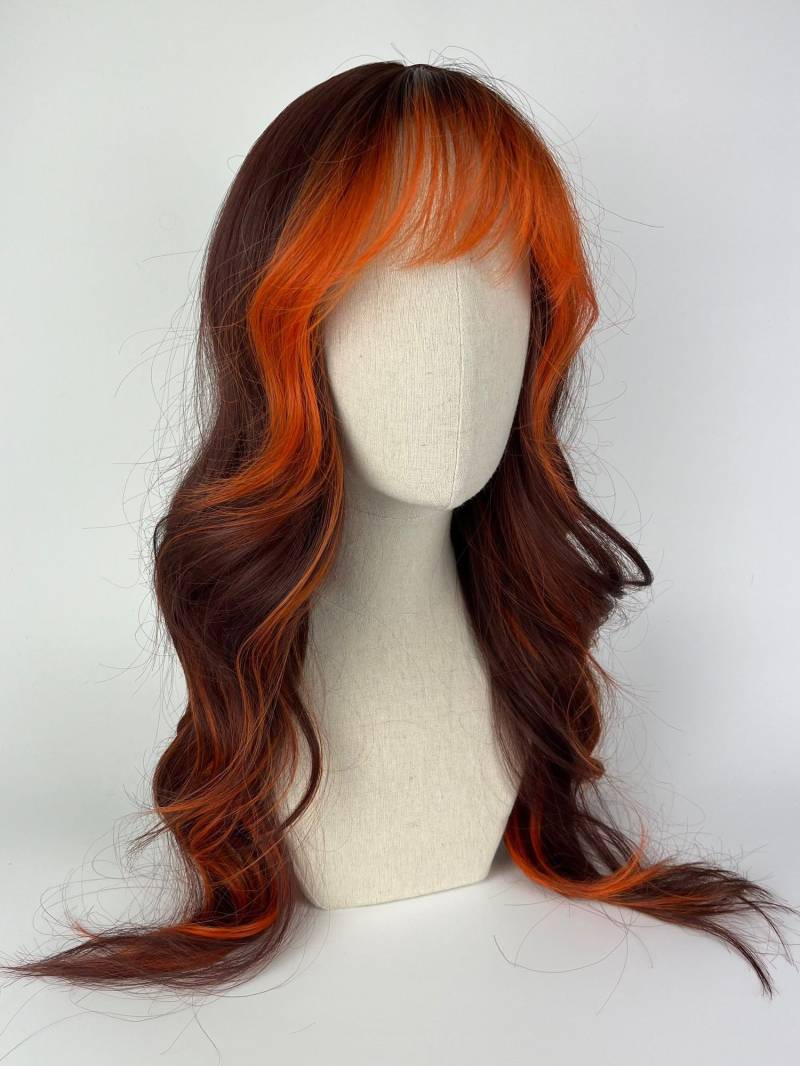 Easy Wear Wig/Glueless Natürliche Perücke The Pumpkinspice Maid Pony-styling Warm Dark Brown & Ginger Orange #waves #pony von dragmaiditup