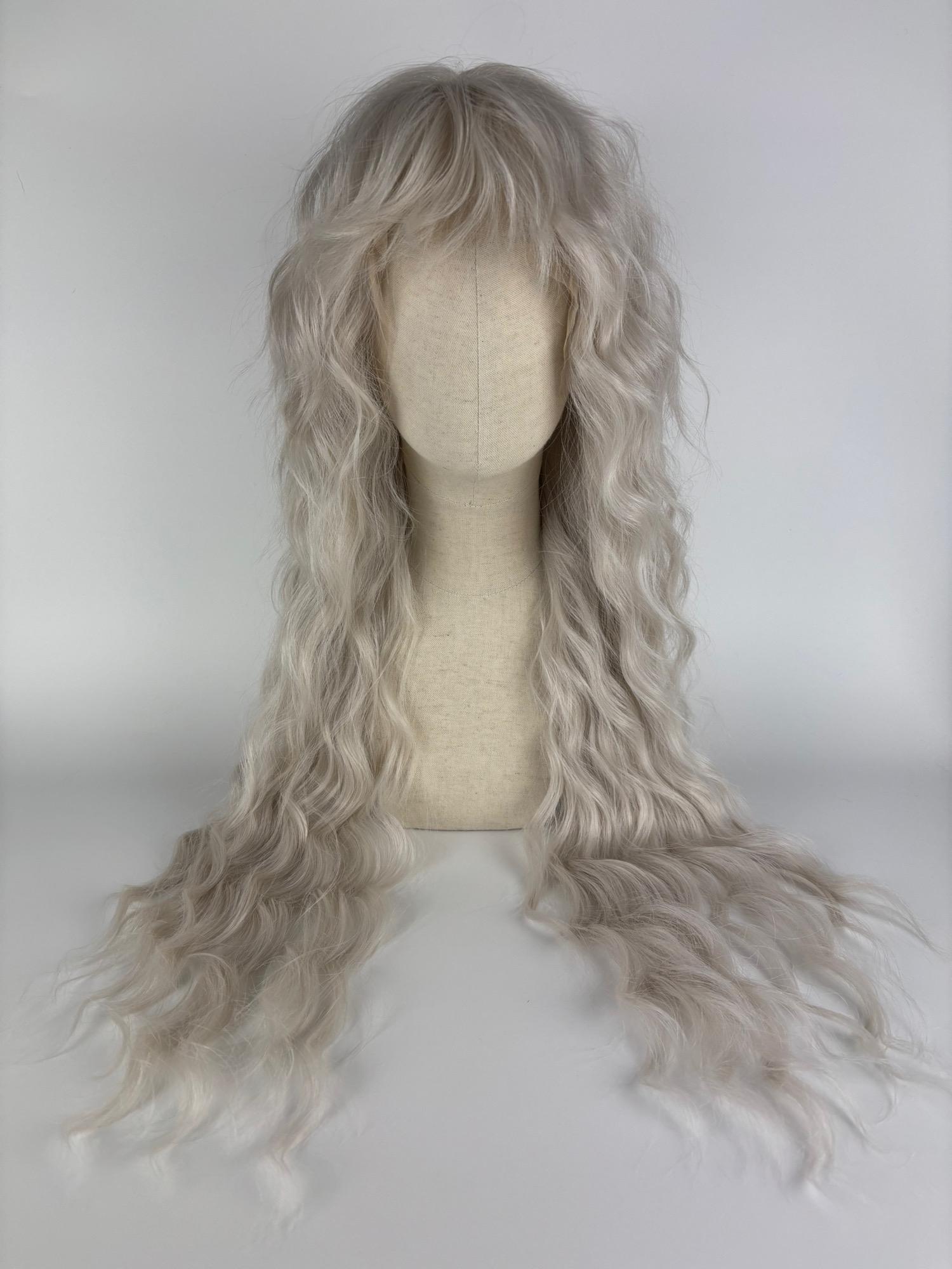 Lace Front Wig/ Perücke/ The Silver Maid Retro-styling/ Shag Maid/80's Tifes Silbergrau - Deep Silver Grey Customized #griffith #mullet von dragmaiditup