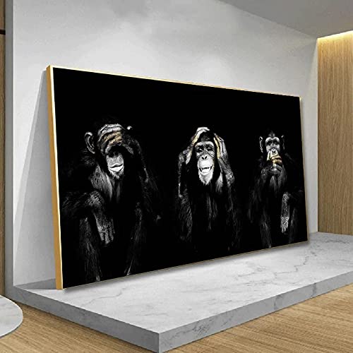 dsdsgog Große Größe Poster Leinwand Malerei Tier Wandkunst Dark 3 Lustige Affe Poster und Druck für Wohnzimmer Wohnkultur Bilder 70x140cm Rahmenlos dsdsgog Große Größe Poster Leinwand Malerei Tier Wandkunst Dark 3 Lustige Affe Poster und Druck für Wohnzimmer Wohnkultur Bilder 70x140cm Rahmenlos von dsdsgog
