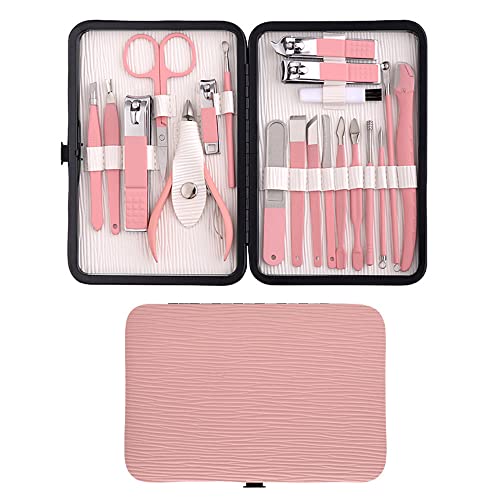 dsmsdre 20-Teiliges Maniküre-Set, Professionelle Pediküre-Pflegewerkzeuge, Edelstahl-Scheren-Pinzetten-Messer, Nagelknipser, Pflegeset, 20-Teilig A,20PCS B von dsmsdre