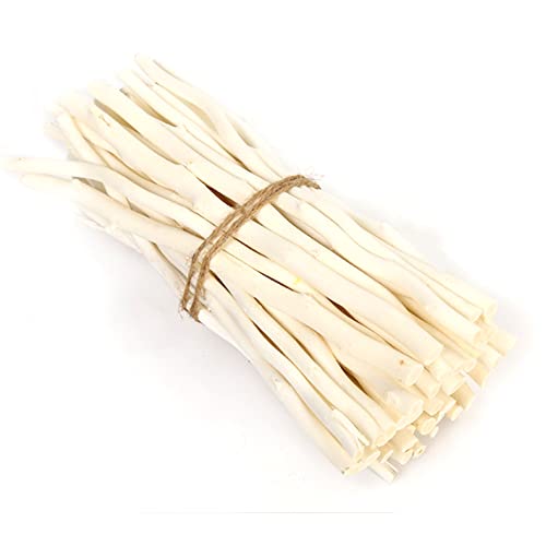 duoyif Holzstäbchen 50Pcs Holzstäbe Zum Basteln Holzstab Holzstock Für Holzarbeiten Kunstprojekte Architekturmodelle Und Diy Geschenke - Holzstäbchen Länge 20 cm Durchmesser 0.5-1.2 cm (Weiß) von duoyif