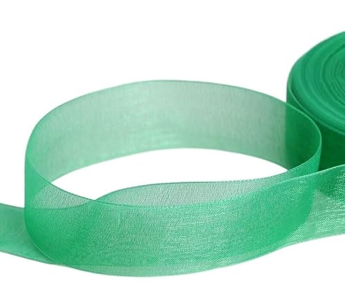 Bänder, Weihnachtsdekorationen, 50 Yards Band 38 mm Band Geschenkbox Verpackung Transparentes Band DIY Chiffonband Kuchenbacken(Green) von dvegGEE