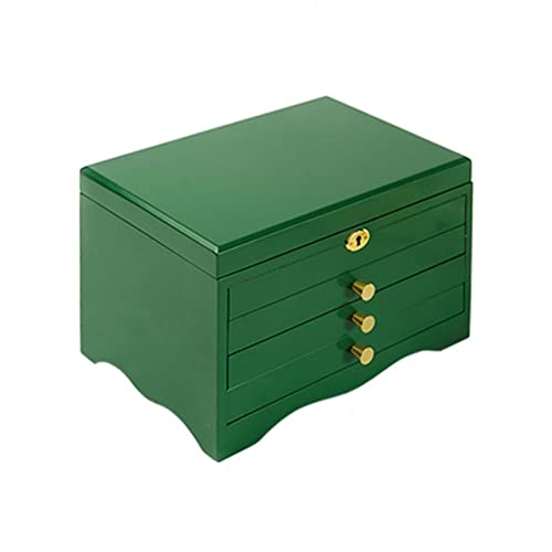 Schmuck-Organizer, Schmuckschatulle, 4-lagige Schmuckaufbewahrungsbox mit großem Fassungsvermögen, großer Schmuckaufbewahrungsschrank mit mehreren Schubladen, Geschenk for Frauen, Schmuck-Organizer von dvegGEE