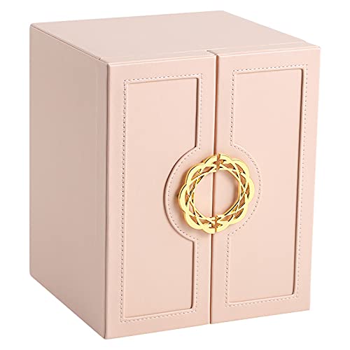 Schmuck-Organizer, Schmuckschatulle, Schmuck-Organizer-Etui mit 5 Schubladen, PU-Schmuckschatullen for Frauen, Reise-Schmuck-Organizer-Etuis zur Aufbewahrung von Ringen, Halsketten und Armbändern, Sch von dvegGEE