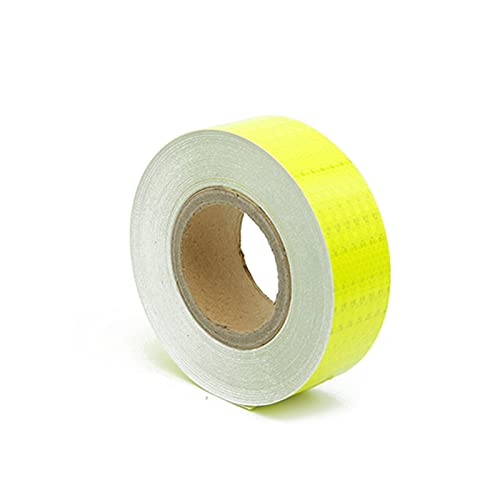 dvegGEE Reflektierendes Klebeband, 5 cm x 25 m, reflektierendes Warnband, selbstklebend, selbstklebend, wasserdicht, for Fahrzeuge, Fahrräder(Yellow) von dvegGEE