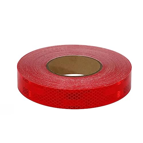 dvegGEE Reflektierendes Klebeband, Diamant-Reflexionsband, 45 m x 3 cm, Warnband, Sicherheitsband, reflektierende Aufkleber for Fahrrad, Motorrad, Auto, Dekoration(Red) von dvegGEE