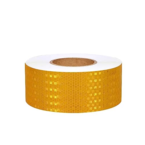 dvegGEE Reflektierendes Klebeband, selbstklebendes, wasserdichtes Sicherheitswarnband, 7 cm x 164 Fuß, hochintensiver reflektierender Aufkleber(Yellow) von dvegGEE