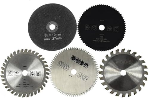 Kreissägeblatt, 5 Stück elektrische Kreissäge, 85 mm Durchmesser, 10 mm Innendurchmesser, kleines Kreissägeblatt, Rotationsschneidwerkzeuge aus Hartlegierung von dvkGKLVq