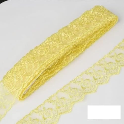 Nähen von Fransen, Fransenbesatz, 10 Yards Spitzenband 40 mm, DIY bestickte Spitzenbesätze for Nähen, Dekoration, DIY, Hochzeit, Rock, Kleidung, Zubehör.(Yellow) von dvkGKLVq