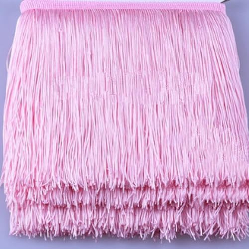 Nähen von Fransen, Fransenbesatz, 20 cm langes Polyester-Quastenfransen-Spitzenbesatzband, for Nähen von Lateinkleid, Bühne, Kleidungsstück, Vorhang, DIY-Zubehör(Light pink) von dvkGKLVq