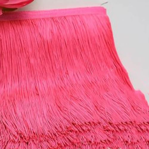 Nähen von Fransen, Fransenbesatz, 20 cm langes Polyester-Quastenfransen-Spitzenbesatzband, for Nähen von Lateinkleid, Bühne, Kleidungsstück, Vorhang, DIY-Zubehör(Peach pink) von dvkGKLVq