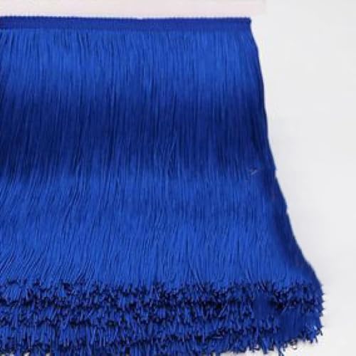 Nähen von Fransen, Fransenbesatz, 20 cm langes Polyester-Quastenfransen-Spitzenbesatzband, for Nähen von Lateinkleid, Bühne, Kleidungsstück, Vorhang, DIY-Zubehör(Sapphire Blue) von dvkGKLVq