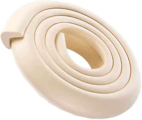 Schaumstoff-Eckenschutz, Baby-Sicherheits-Eckenschutz, 2 m × 5 + 10 Ecken, Kantenschutz for Tische und Möbel mit doppelseitigem Klebeband(Beige) von dvkGKLVq