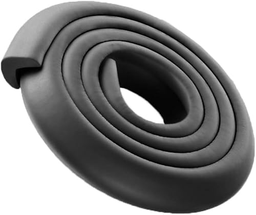 Schaumstoff-Eckenschutz, Baby-Sicherheits-Eckenschutz, 2 m × 5 + 10 Ecken, Kantenschutz for Tische und Möbel mit doppelseitigem Klebeband(Black) von dvkGKLVq