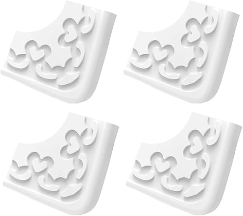 Schaumstoff-Eckenschutz, Tischeckenschutz, Silikagel for rechtwinklige Möbel, Baby-Sicherheitsstoßstange, sicher und weich (4 Packungen)(White,12 Packs) von dvkGKLVq