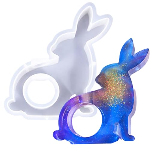 Gießformen Silikon Kaninchen, Silikonformen Gießformen Ostern Kaninchen, 3D Kaninchen Gießform Ostern, Gießformen Silikon Ostern, Epoxidharz-Gussformen Für Ostern, B von dzqad