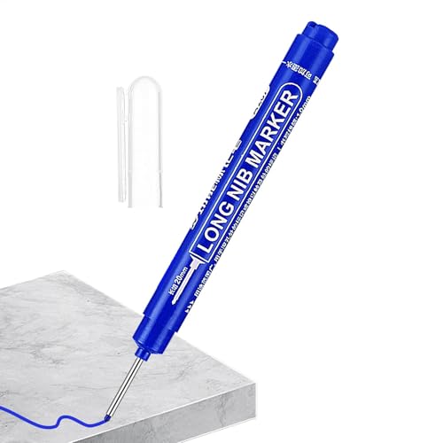 dzqad Deep-Reach-Marker, Zimmermannsstift - 20 mm/0,79 Zoll langer Spitzenmarker für den Bau - Zimmermanns-Tintenmarker, schnell trocknende Bohrmarker mit langem Kopf für und Bauarbeiter von dzqad