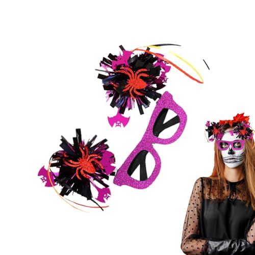 dzqad Halloween-Brillen für Erwachsene,Halloween-Brillen - Lustige Neuheitsbrillen - Anziehbrillen, Halloween-Fotokabinen-Requisiten, Maskerade-Brillen für Kinder und Erwachsene von dzqad