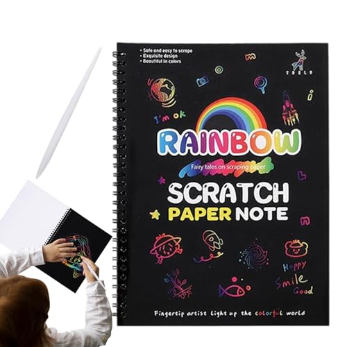 dzqad Kratzbuch | Für Kleinkinder,Frühes Lernspiel Kratz Zeichenbuch Mit Holzstift Zuhause Kindergarten Schule dzqad Kratzbuch | Für Kleinkinder,Frühes Lernspiel Kratz Zeichenbuch Mit Holzstift Zuhause Kindergarten Schule von dzqad