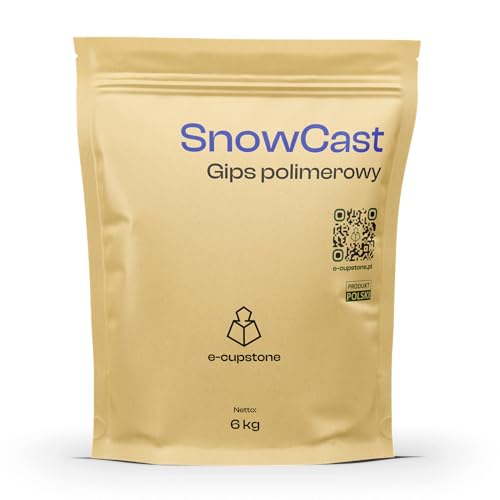 e-cupstone Polymergips Snowcast - ideal für präzise Abgüsse - Skulpturen - 3D-Paneele - Gießmasse - Modellgips - 12kg (2x6kg) von e-cupstone