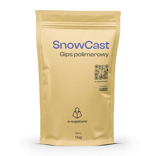 e-cupstone Polymergips Snowcast - ideal für präzise Abgüsse - Skulpturen - 3D-Paneele - Gießmasse - Modellgips -1kg von e-cupstone