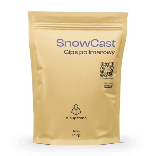 e-cupstone Polymergips Snowcast - ideal für präzise Abgüsse - Skulpturen - 3D-Paneele - Gießmasse - Modellgips - 2kg von e-cupstone